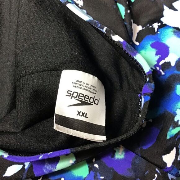 Speedo Blue Floral Halter Bathing Suit - Picture 10 of 10